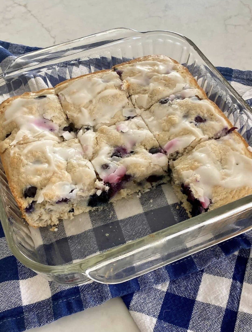 Lemonglazed blueberry snack cake Cool Diet Recipes